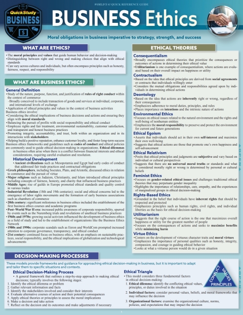 Business Ethics Reference Guide