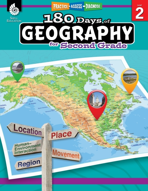 Cover image for book 180 Days of Geography for Second Grade