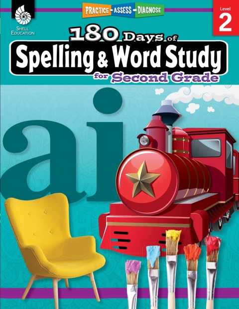 Cover image for book 180 Days of Spelling and Word Study for Second Grade