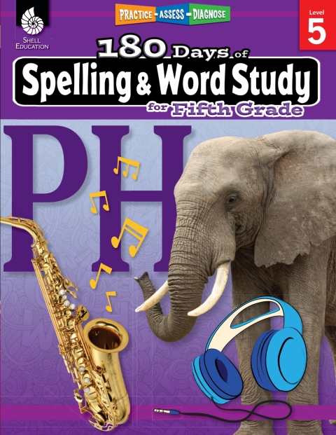 Cover image for book 180 Days of Spelling and Word Study for Fifth Grade