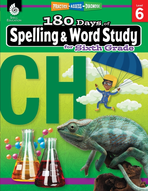 Cover image for book 180 Days of Spelling and Word Study for Sixth Grade