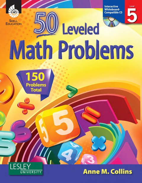 Cover image for book 50 Leveled Math Problems Level 5