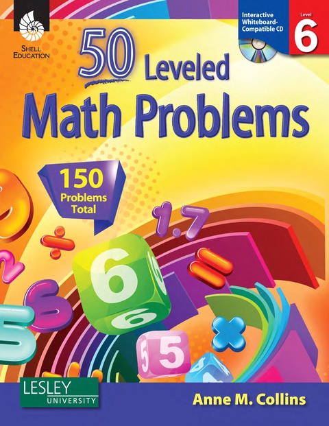 Cover image for book 50 Leveled Math Problems Level 6