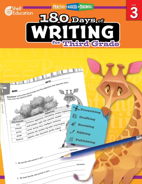 Cover image for book 180 Days of Writing for Third Grade