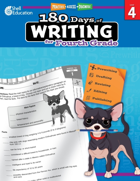 Cover image for book 180 Days of Writing for Fourth Grade