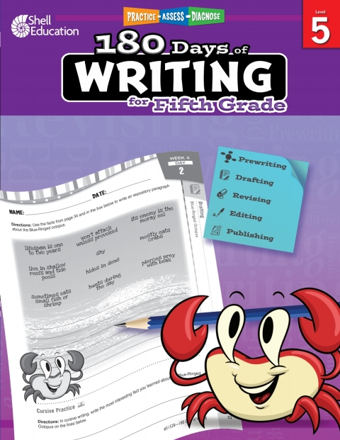 Cover image for book 180 Days of Writing for Fifth Grade
