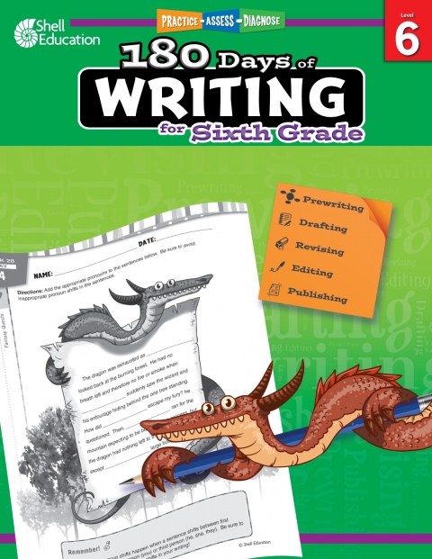 Cover image for book 180 Days of Writing for Sixth Grade