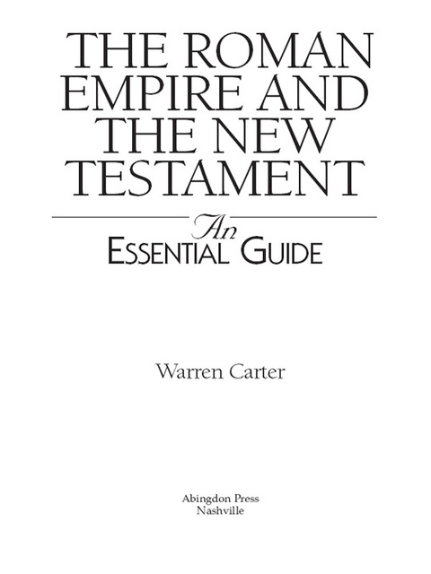 Cover image for book The Roman Empire and the New Testament