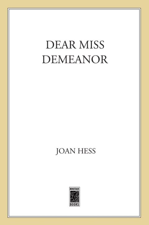 Cover image for book Dear Miss Demeanor