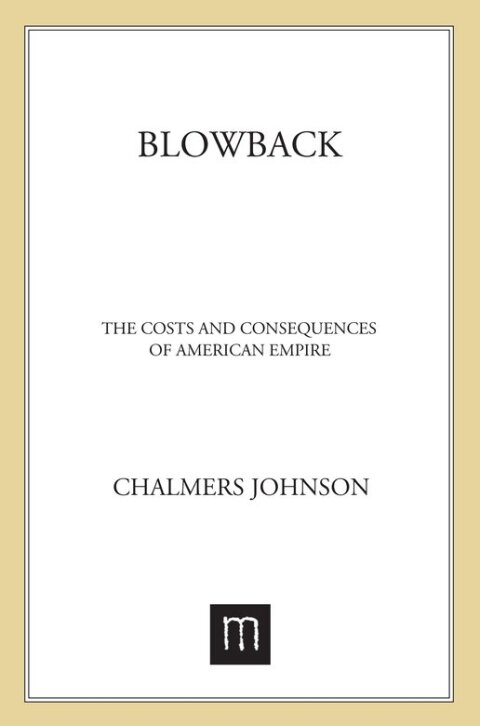 Cover image for book Blowback