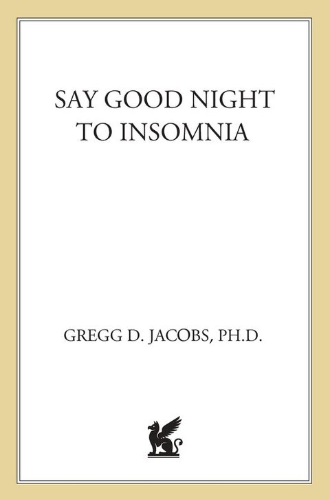 Cover image for book Say Good Night to Insomnia