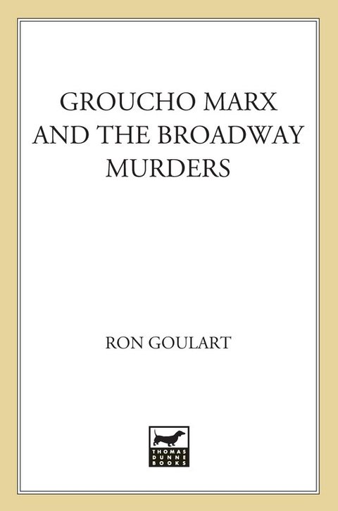 Cover image for book Groucho Marx and the Broadway Murders