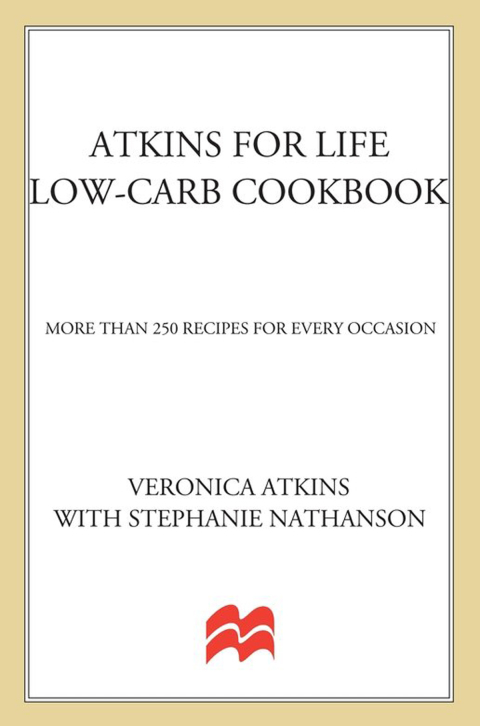 Cover image for book Atkins for Life: Low-Carb Cookbook