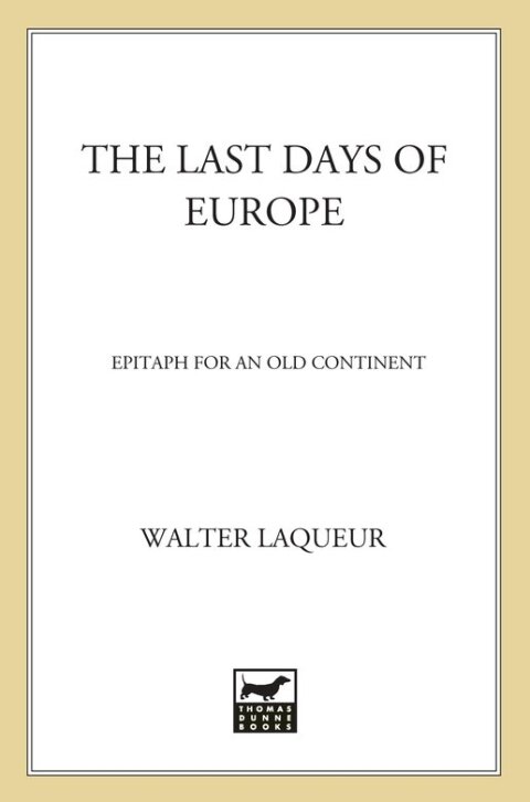 Cover image for book The Last Days of Europe