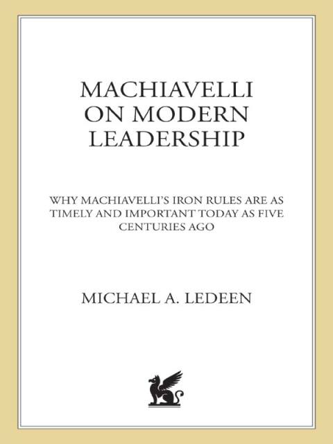 Cover image for book Machiavelli on Modern Leadership