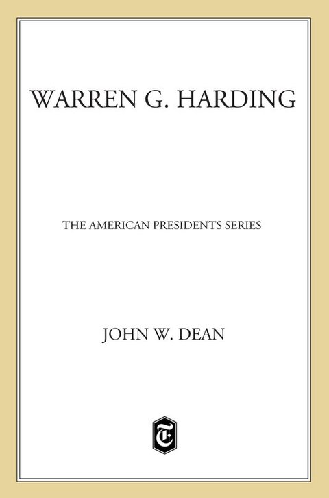 Cover image for book Warren G. Harding
