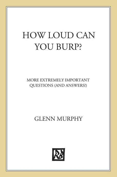 Cover image for book How Loud Can You Burp?