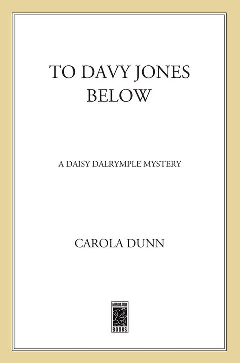 Cover image for book To Davy Jones Below