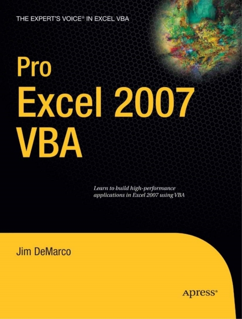 Cover image for book Pro Excel 2007 VBA