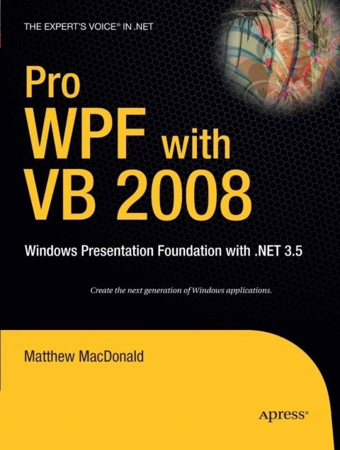 Cover image for book Pro WPF with VB 2008