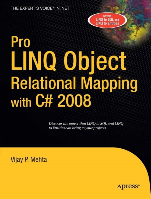 Cover image for book Pro LINQ Object Relational Mapping in C# 2008