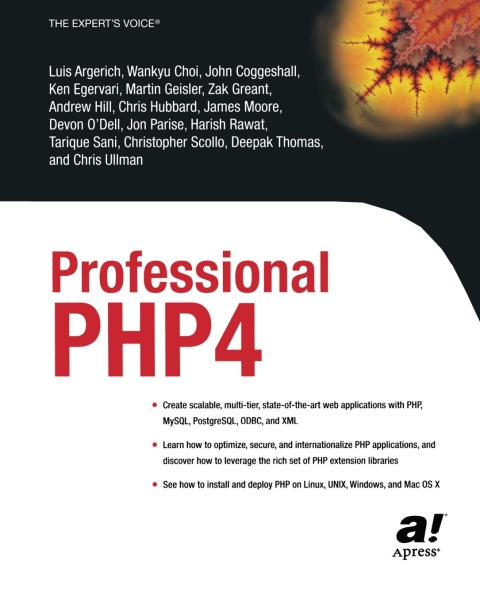 Cover image for book Professional PHP4
