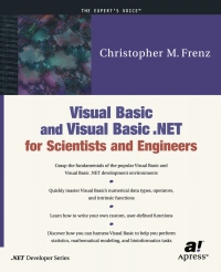 Cover image: Visual Basic and Visual Basic .NET for Scientists and Engineers 9781893115552