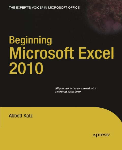 Cover image for book Beginning Microsoft Excel 2010