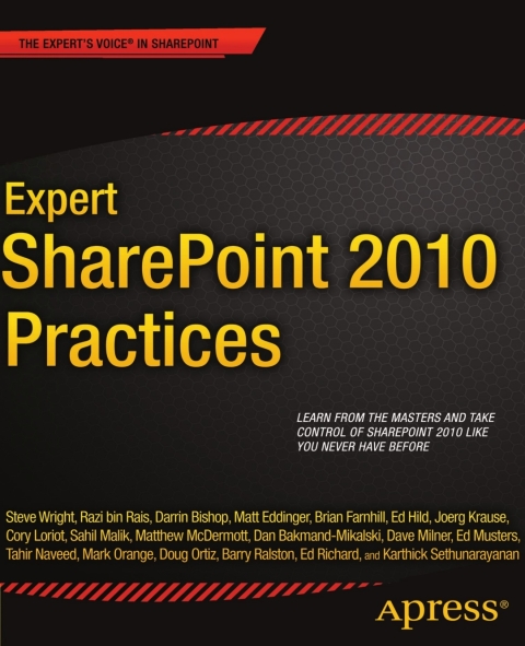 Cover image for book Expert SharePoint 2010 Practices