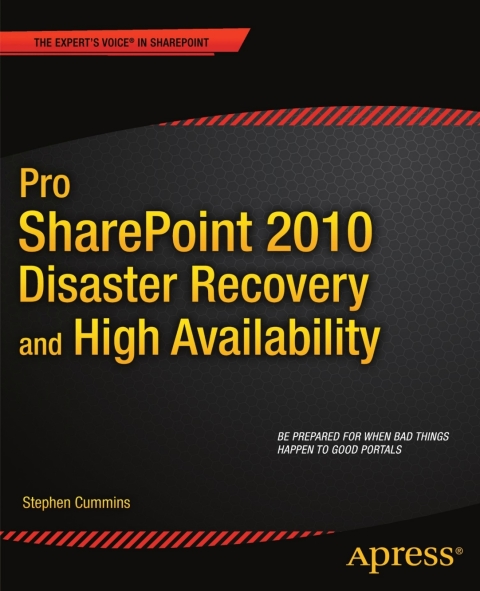Cover image for book Pro SharePoint 2010 Disaster Recovery and High Availability