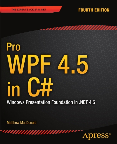 Cover image for book Pro WPF 4.5 in C#