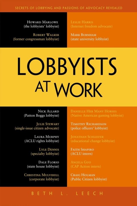 Cover image for book Lobbyists at Work