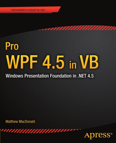 Cover image for book Pro WPF 4.5 in VB
