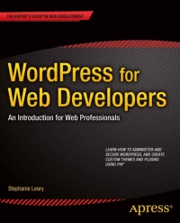 Cover image: WordPress for Web Developers 2nd edition 9781430258667