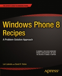 Cover image: Windows Phone 8 Recipes 9781430259022