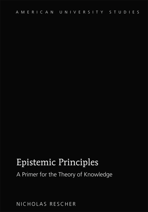 Cover image for book Epistemic Principles
