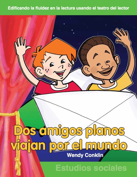 Cover image for book Dos amigos planos viajan por el mundo (Two Flat Friends Travel the World)