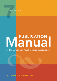 Cover image: Publication Manual of the American Psychological Association 7th edition 9781433832154