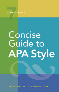 Cover image: Concise Guide to APA Style 7th edition 9781433832734
