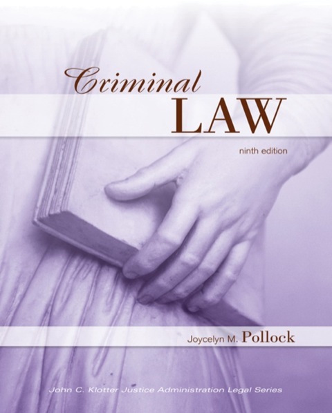 Cover image for book Criminal Law