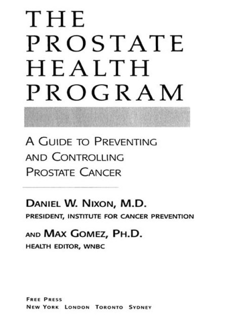 Cover image for book The Prostate Health Program
