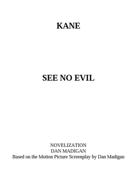 Cover image for book See No Evil