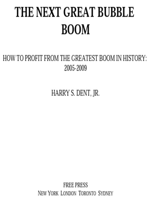 Cover image for book The Next Great Bubble Boom