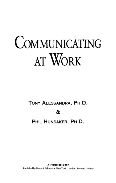 Cover image for book Communicating at Work