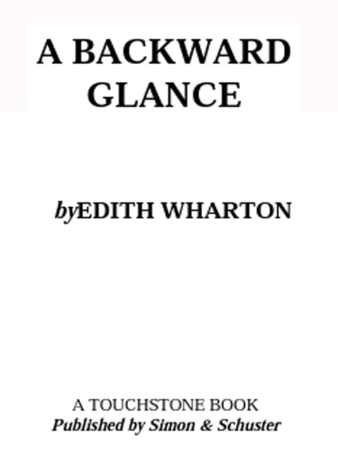 Cover image for book A Backward Glance