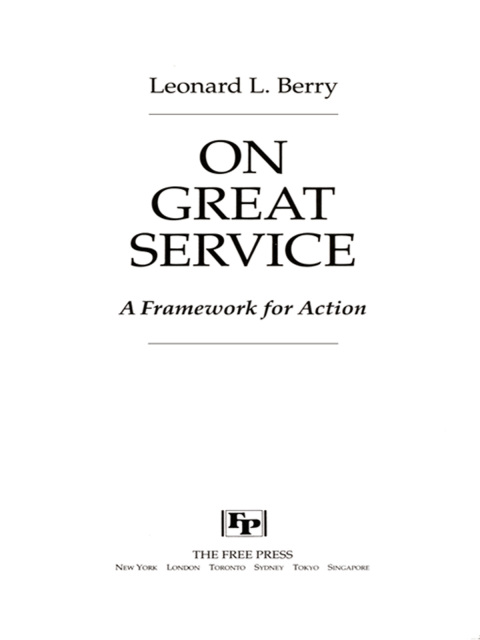 Cover image for book On Great Service