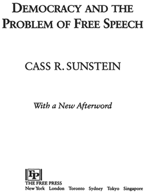Cover image for book Democracy and the Problem of Free Speech