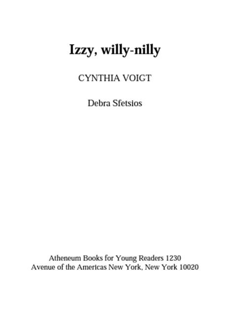 Cover image for book Izzy, Willy-Nilly