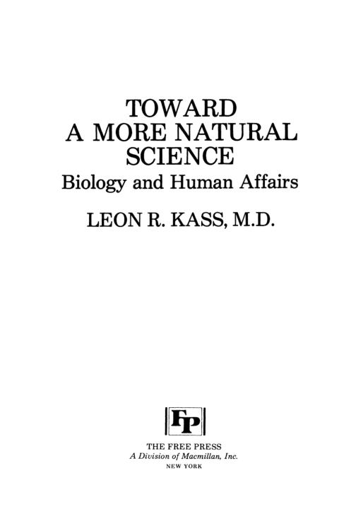 Cover image for book Toward a More Natural Science