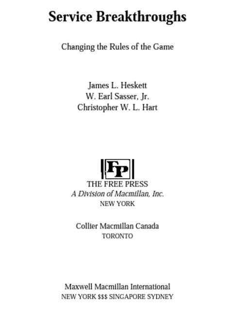 Cover image for book Service Breakthroughs